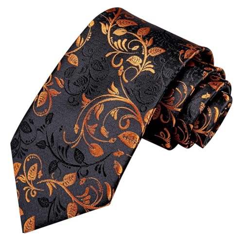 Image of Dubulle Silk Ties Set for Men Formal Paisley Striped Necktie Pocket Square Cufflinks 3PCS Sets Wedding Business Party