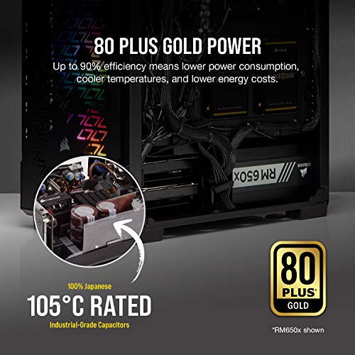 Corsair Rmx Series (2018), Rm550X, 550 Watt, 80+ Gold Certified, Fully Modular Power Supply #TOP2