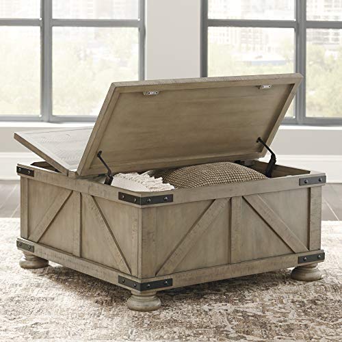 Signature Design By Ashley T457-20 Aldwin Farmhouse Square Coffee Table thumb #4