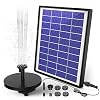 AISITIN 6.5W Solar Fontein Opgewaardeerde Solar Vijverpomp met Zonnepaneel Ingebouwde Batterij Waterpomp Solar Drijvende Fonteinpomp met 6 Fonteinstijlen voor Tuin Vogelbad Vijver