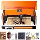 Laser Engraving Machine, Woxcker L2 MAX 10W Enclosure Laser Engraver, 300x300mm Bed Size 0.01mm High Precision Engraving and Cutting for Wood, Stainless Steel, Glass (Class 1 Output: 10000mW)