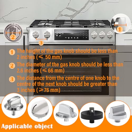 TWQA 5-Pack Stove Knob Safety Covers,Upgraded Press Gas Stove Knob Locks,Durable Design Childproof Knob Locks for Babies and Pets, Sticky and Easy to Install,Transparent