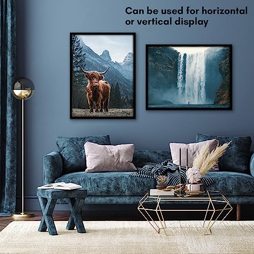 Americanflat 24x32 Poster Frame with Polished Plexiglass - Streamline Collection - Thin Border Picture Frame for Wall Display - Hanging Hardware Included - Black