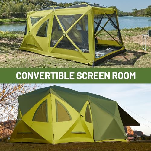 Timber Ridge 8 Person Instant Pop Up Cabin Tent, Easy 90 Second Setup, Weather Resistant Camping Family Hub Tent with Rain Fly and Carry Bag for Outdoor Camping - Image 6