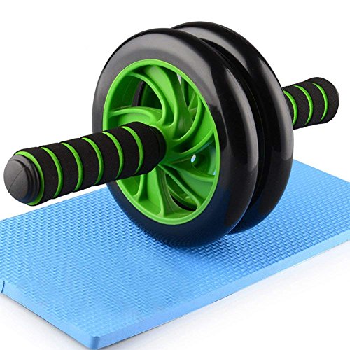 Home Gym Ab Roller/Indoor Ab Wheel for Abs Workouts 6 Month Warranty/Dual Abdonal Exercise/Core Workouts for Men and Women (6 MM Safe Knee Mat, Yellow Roller)-picture-21