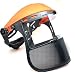 Visière de protection grillagée débroussailleuse combinée maille synthétique + PVC meilleure vision Écran de protection double