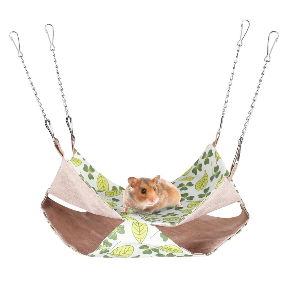 BDKMMS Pet Cage Hammock, Waterproof Hanging Guinea Pig Bed with Metal Hook, Adjustable & Breathable Hideout Toy for Ferrets, Rats, Chinchillas, Sugar Gliders, Small Pets Hiding Sleeping