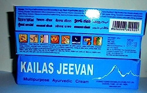 Setof 3 Tubes of Kailas Jeevan 20 gms herbal Multipurpose Ayurvedic Antiseptic Cream Skin Care