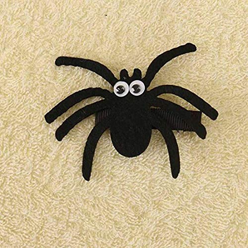 Pinzas de cabello de araña de Halloween para bebé miniatura 4