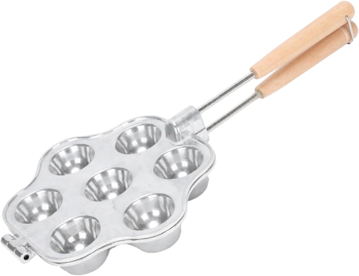 Pssopp Aluminum Alloy Egg Tart Mold, Tart Pans Cake Baking Mould for Mini Cake Pudding Home Baking Needs Aluminum Alloy Egg Mold, 7 Holes Reusable Metal Nan