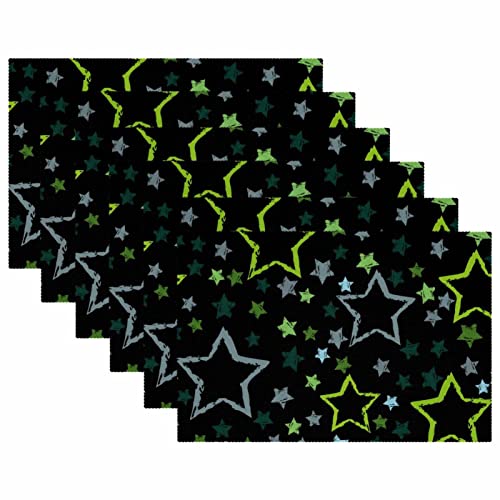 Sets de table lavables pour protéger la table des enfants tapis antidérapants étoiles - 6