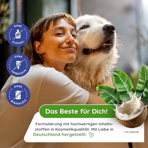 Vetasan Fellpflege Hunde & Katzen 250ml Entfilzungsspray I Langhaar Fell Spray Anti Filz zum Verfilzungen entfernen I Hundeparfüm/Hund Deo gegen Geruch