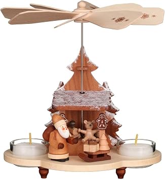 33-212 Christian ULBRICHT Pyramid-Santa at The Toy Market Natural Wood, Brown