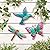 WAIU Hummingbird Butterfly Dragonfly Metal Wall Art Decor, Wall Sculpture Decoration Hanging for Home Living Room Bedroom Garden Porch Patio Balcony Ornament for Indoor Outdoor, 3 Pack 9 inch Blue
