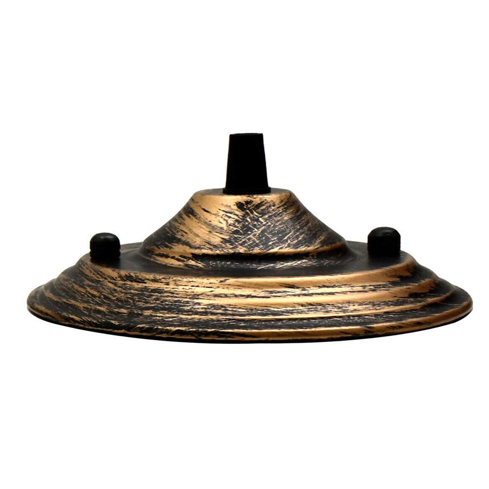 Ledsone Single Point Drop Outlet Ceiling Rose | Perfect For Fabric Flex Fixing Plate (Brushed Copper)