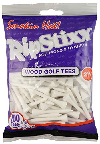 Pride Golf Tee 2-1/8" Ripstixx Golf Tee (100 Count), White #TOP15
