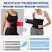 Imagen de Jueachy Fajas Reductoras Abdomen Mujer Hombre: Abdominal Lumbar Fajas Reductoras Adjustable Waist Trainer para Fitness Deporte Postparto Negro