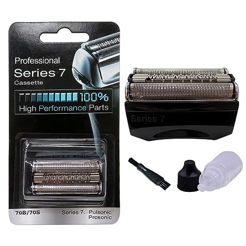 2023 Advanced 70B 799cc, 795cc, Series 7 Replacement Foil and Cutter Cartridge for Braun 70B Series 7 Shavers w/Rozor Shaver Oil& Cleaning Brush