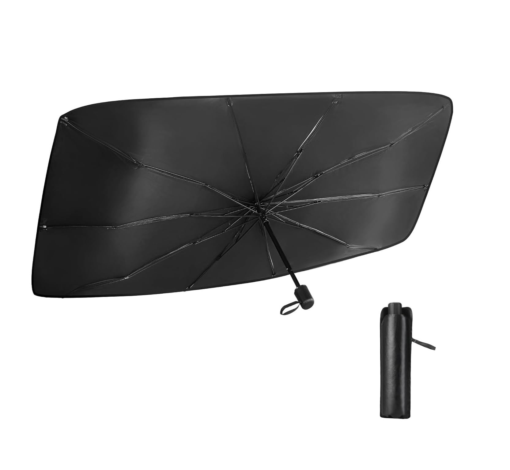 TEMPO DI SALDI Ombrello Parasole Auto Parabrezza Interno Pieghevole 130 x 75 x 1 cm, Protezione Raggi UV, Copri Parabrezza Auto Universale e Proteggi Cruscotto