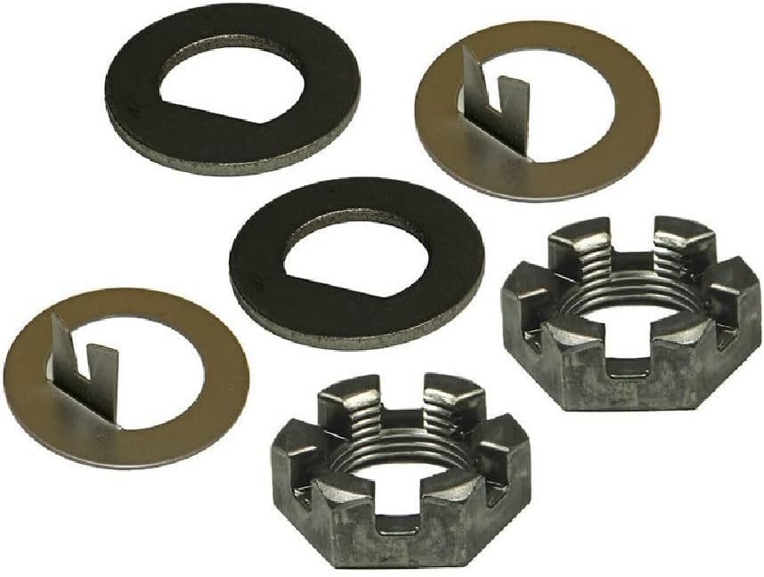 2 Set Trailer Axle Spindle Nut and Washer Kit, DSpindle