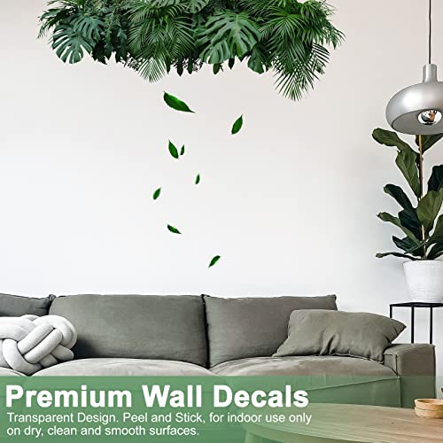 Tropical Palm Leaf Wall Sticker Decal Removable Large Palm Leaves Wall Mural Sticker Realistic Green Plants Decal For Living Room Bedroom Bar Cafe Wall Decor #TOP1