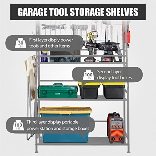 Mythinglogic Tool Storage Organizer,Heavy Duty Tool Holder For Power Tool, Drill, Screwdriver, Wrench, Storage Shelf For Toolbox, Tool Chest Organizer For Garage, Workshop, Shed, Mechanics #TOP4