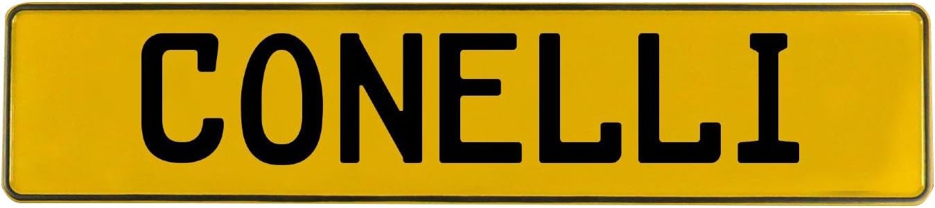 617939 Wall Art (Yellow Stamped Aluminum Street Sign Mancave Conelli)