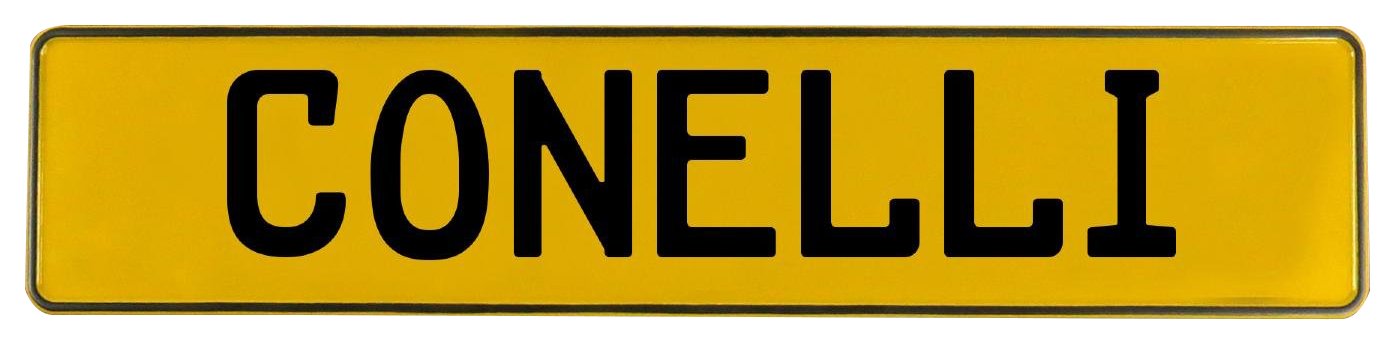 617939 Wall Art (Yellow Stamped Aluminum Street Sign Mancave Conelli)
