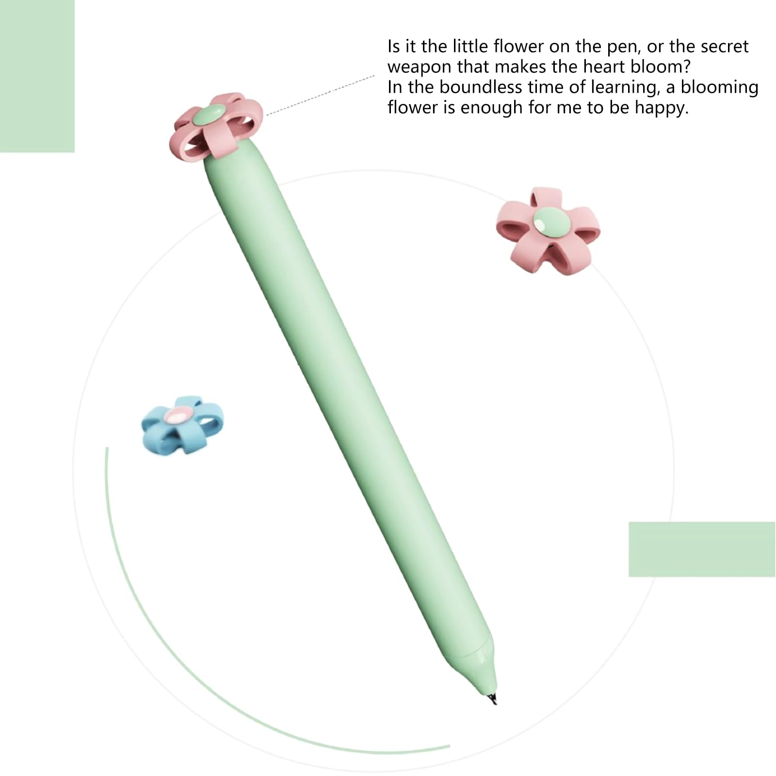 4Pcs Retractable Gel Pen Flower Gel Pen Novelty Writing Pen Christmas Party Supply For Student Children Game Reward — view 3