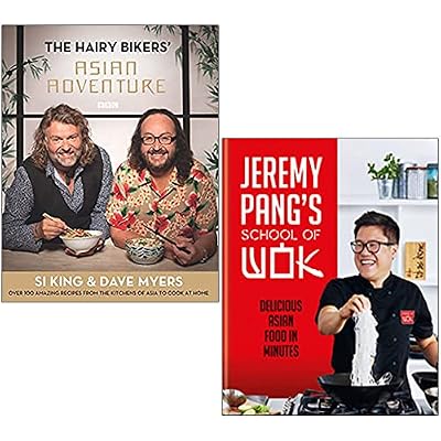 The Hairy Bikers' Asian Adventure By Hairy Bikers & Jeremy Pang's School of Wok By Jeremy Pang 2 Books Collection Set