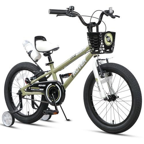 Glerc（グレーク）Rover14/16/18インチ子供用自転車キッズバイク かっこいい乗り練習街乗り 男の子女の子幼児小学生低学年高学年 前カゴ・補助ハンドルサドル・取り外し可能補助輪・リアドリンクホルダー・水筒付き 4色展開