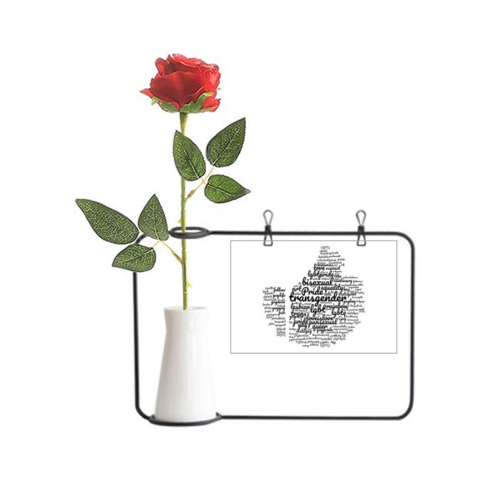Vase bouteille suspendu avec rose LGBT arc-en-ciel pour votre décoration intérieure