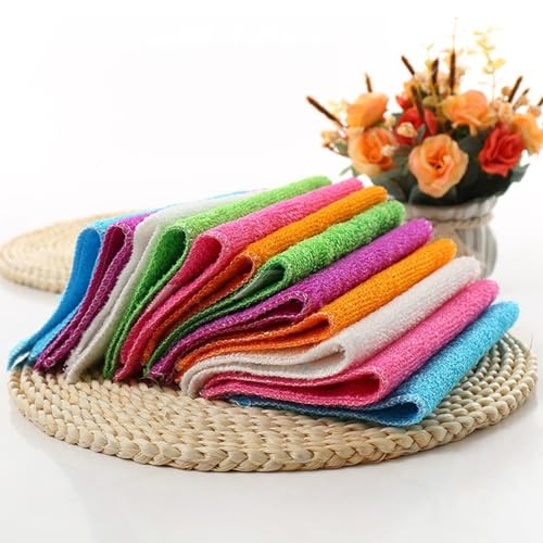 Natural Bamboo Fiber Dishcloths 6-Pack