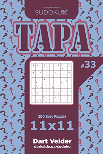 Sudoku Tapa - 200 Easy Puzzles 11x11 (Volume 33)