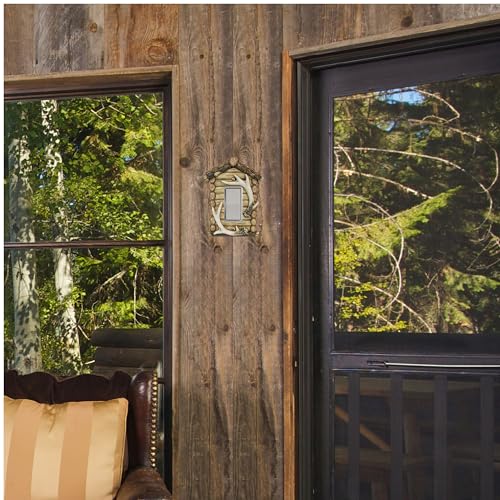 Plaque murale simple en bois de cerf pour interrupteur et prise simple - 8
