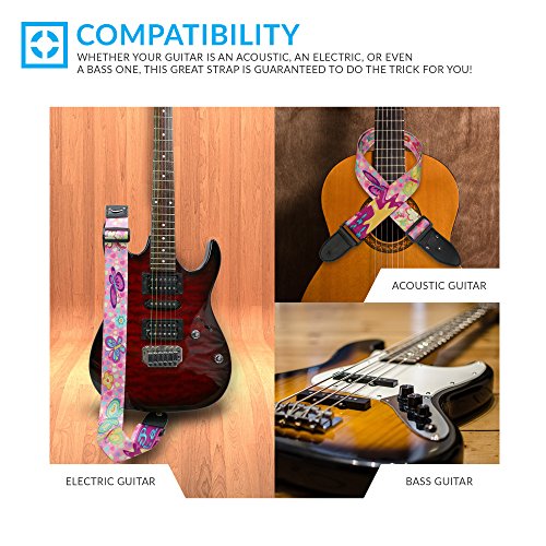 Sangle de guitare de style folk – Lot de cintres de guitare tissés jacquard avec 2 verrous de sangle et 2 médiators… - Les Beatles, Paul McCartney, John Lennon, RIngo Starr, George Harrison Sangle de guitare de style folk - Lot de cintres de guitare tissés jacquard avec 2 verrous de sangle et 2 médiators… – Image 8