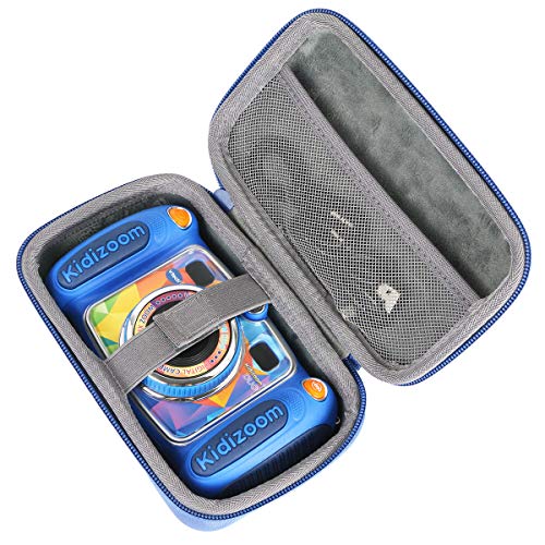 co2CREA Viajar Llevar Fundas Estuche Case para VTech Kidizoom Duo 5.0 cámara de Fotos Digital（Case Only） (Azul)