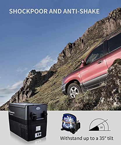 Kalamera Portable Refrigerator for Car, 45 Quarts Car Cooler for Camping | -4°F to 50°F Compressor Based Electric 12V Fridge for Vehicles and Trucks | AC and DC Travel Freezer for RV