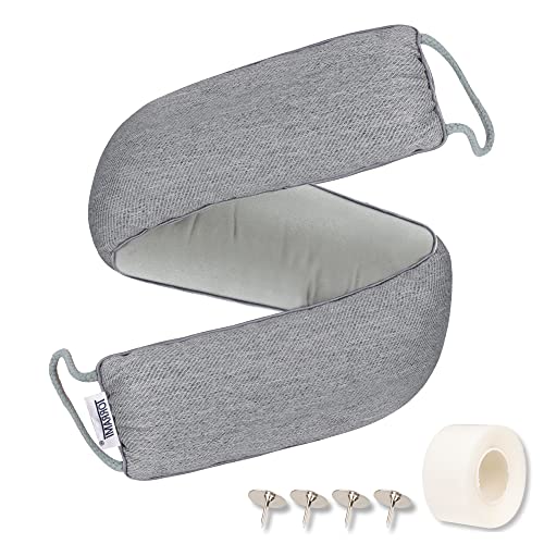 TORRAMI 36" Door Draft Stopper Under Bottom Insulation Noise Air Stopper 2.1LB,Door Snake Draft Guard Seal for Doors and Windows - Dark Gray