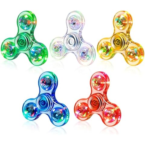 FIGROL 5 Pack Fidget Spinners｜LED Light Up Fidget Spinners for Children｜Party Favors｜Goodie Bag Stuffers Classroom Prizes Cover