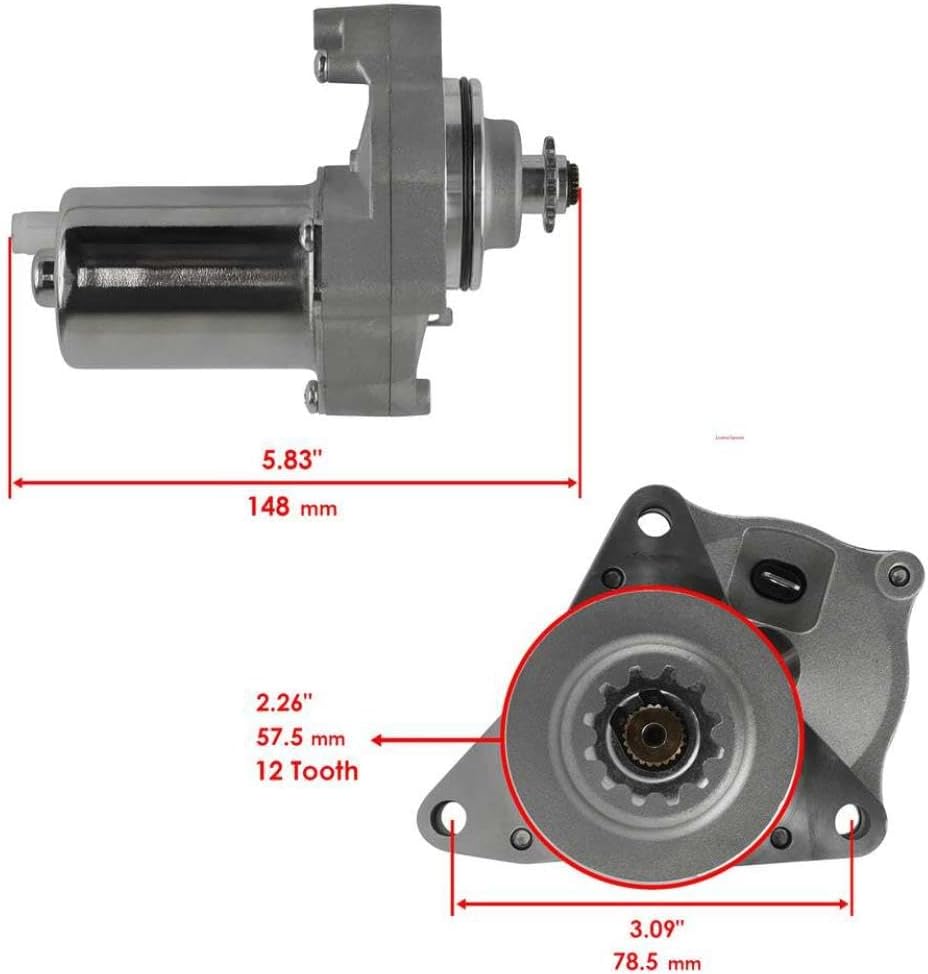 Starter Motor Compatible with 110cc Coolster 110cc Quad 125cc Coolster 125cc Roketa 125cc 90cc Falcon