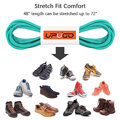 Image of UpUGo Elastic Shoe Laces, No Tie Shoe Laces Tieless for Kids, Adults, Elderly, One Size Fit All