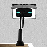 sunyu Phone Holder with 12" 3D Curve Phone Screen Magnifier,with Adjustable Clamp Lazy Phone Stand Phone Screen Amplifier with for Smartphone Phoneblack - Image 3