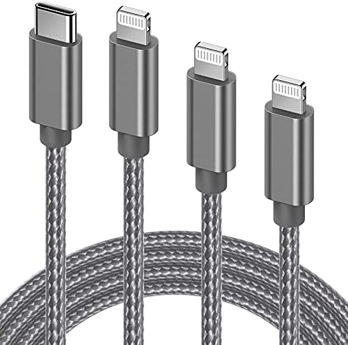 GlobaLink USB C to Lightning Cable, 3Pack 2m MFi Certified iPhone USB C Cable, Fast Nylon iPhone 12 Charger Cable Long Type C to iPhone Charger Cord for iPhone 13 12 Mini 12 Pro Max 11 Pro X 8 - Pink