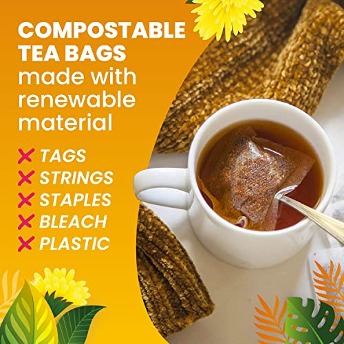 Image of Organic Dandelion Root Tea-100 Tea Bags | Organic Herbal Tea | Eco-Friendly Tea Bags | Non-GMO Caffeine Free Tea