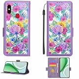 Kinetijy Custodia Comaptibile per UMIDIGI F1 Case Custodia Cover Supporto Premium in PU[con Pellicola Protettiva HD con durezza 9H] [Blocco RFID][Effetto di rifrazione] LPT-HUA1
