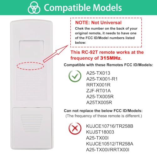 Image of Ceiling Fan Remote Control for Harbor Breeze, Remote Only