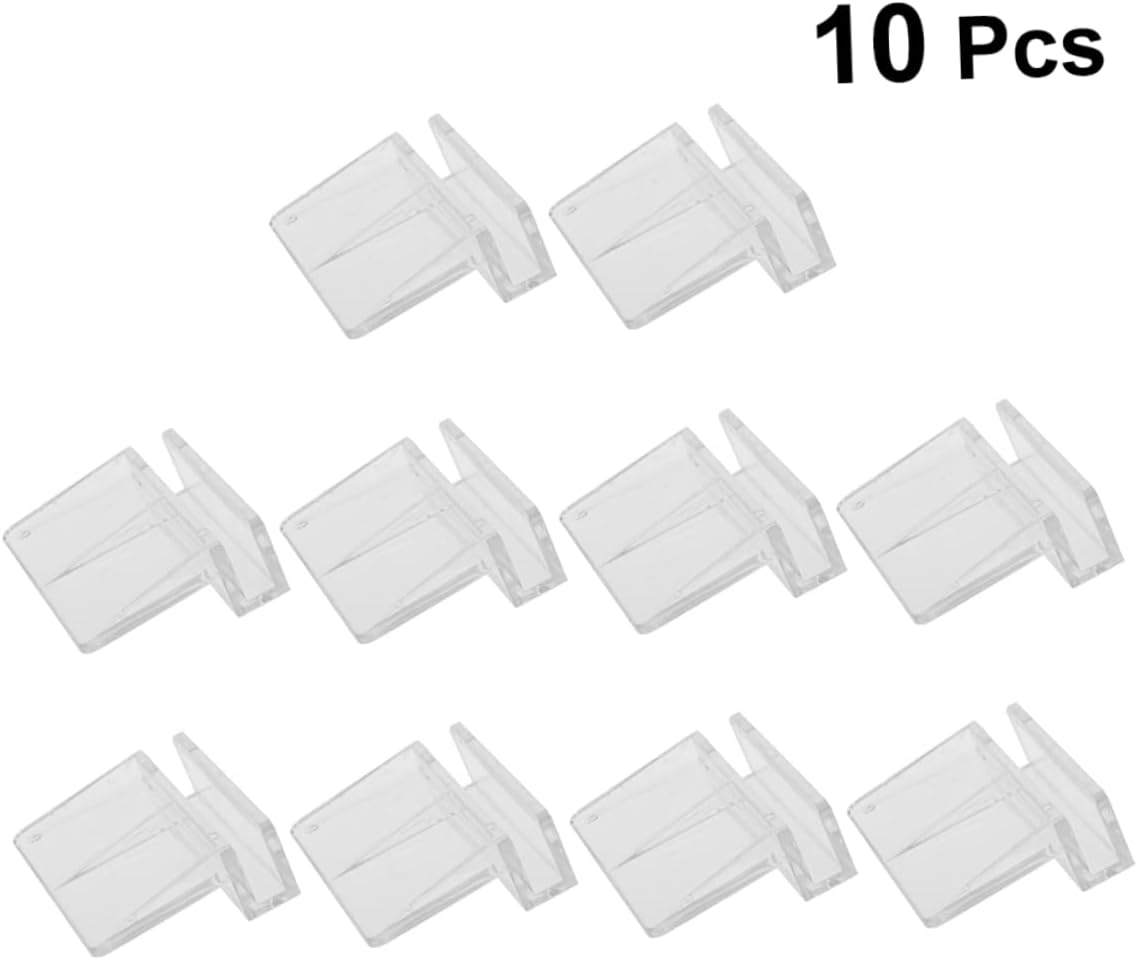 PRETYZOOM 3sets Practical Aquarium Bracket Fish Tank Cover Support Acrylic Frame for 5-6mm Glass Tanks Safe for Fish 10pcs*3