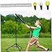 Parliky Portable Baseball Batting Tee Practice Stand Lightweight Durable Baseball Hitting Rack for Outdoor Training for Youth and Adult Players