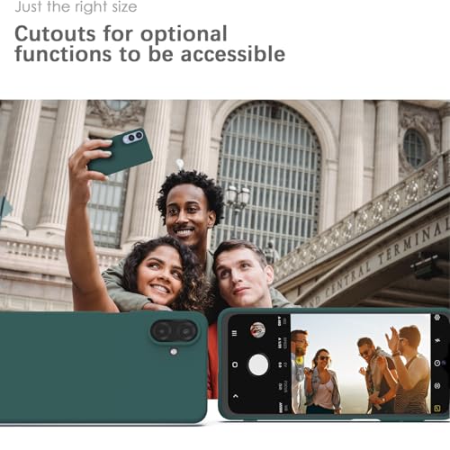 Image of YATWIN Silicone Case for Samsung Galaxy A07 4G, Soft-Touch, Shockproof, DustProof, Antiskid Phone Cover for Samsung Galaxy A07 4G - Dark Green